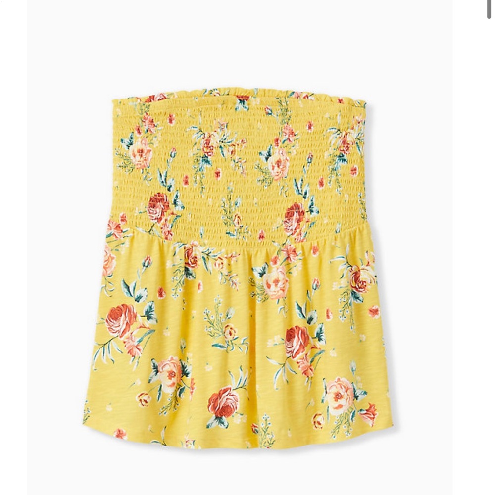 Yellow Floral Tube Top